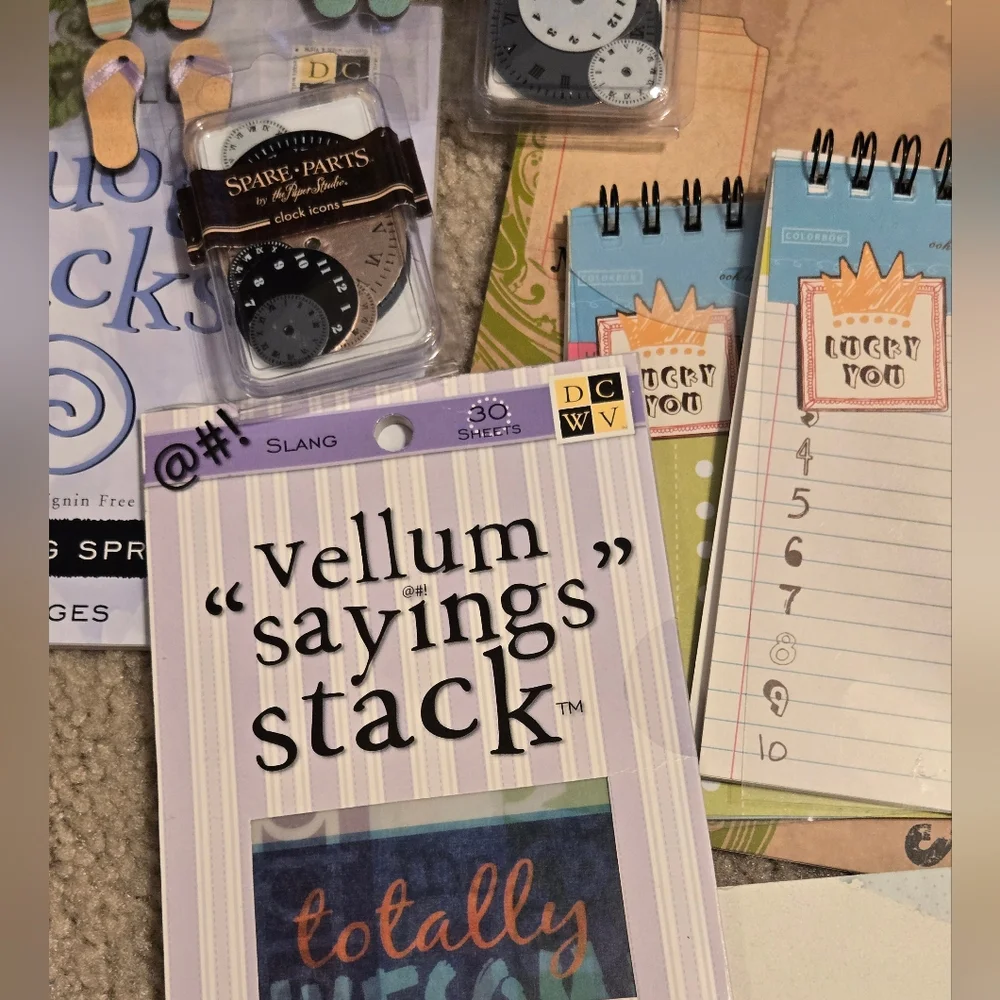 Colorful Scrapbooking Supplies Bundle Paper Crafts